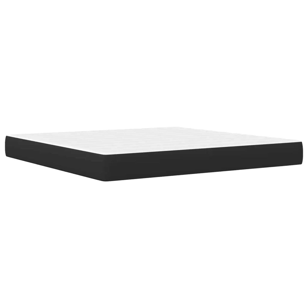 Struttura letto con materasso Nero 200 x 200 cm Similpelle 3414922