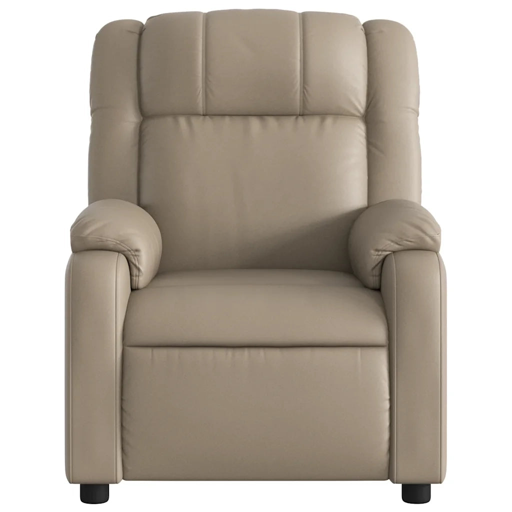 Divano Sedia-Poltrona Reclinabile Elettrica Cappuccino in Similpelle 517526