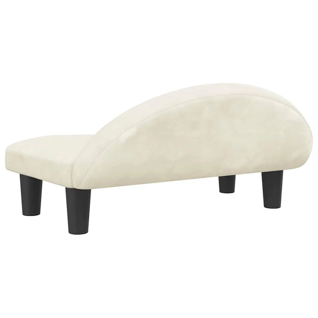 Cuccia per cani a forma di cesto comoda 70 x 52 x 30 cm velluto crema 02_0042899