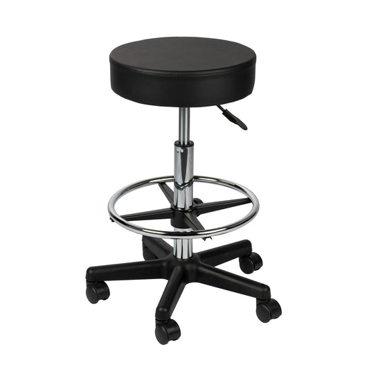Sgabello con ruote regolabile in altezza 65-87 cm, max 120 kg girevole a 360°, per ufficio studio fotografico