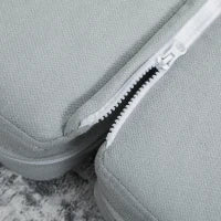 Divano paresseux poltrona convertibile pieghevole in 4 parti con schienale reclinabile, 137,5 x 85,5 x 74 cm, grigio chiaro