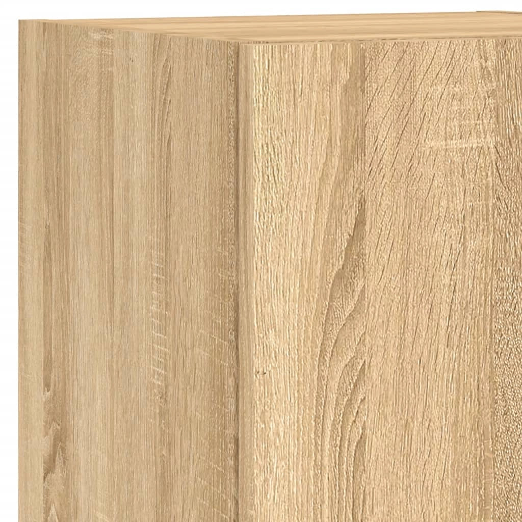Mobile TV multimediale scaffale TV credenza mobile TV sala da pranzo soggiorno camera da letto con illuminazione a LED 5 pezzi legno ingegnerizzato rovere Sonoma marrone 02_0029417