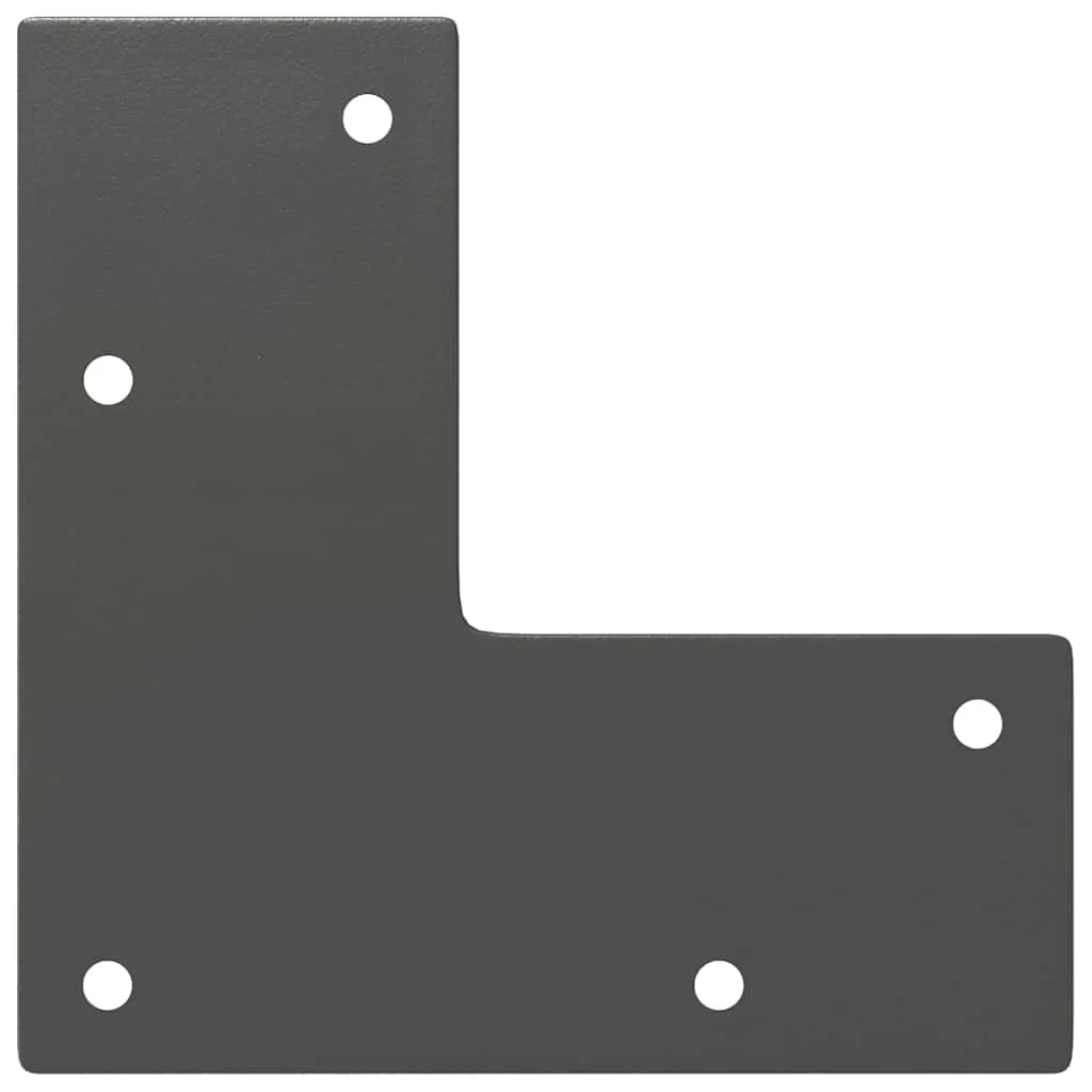 Set di 4 gambe a forcina moderne per consolle 72 x 12 x 12 cm con piedini regolabili acciaio massiccio antracite 02_0056725