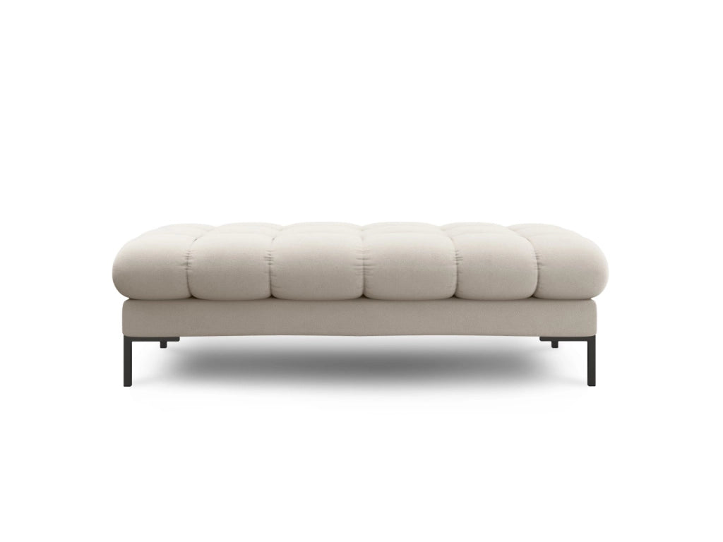 Cosmopolitan Design - Panca "Bali" 2 posti in tessuto strutturato beige 