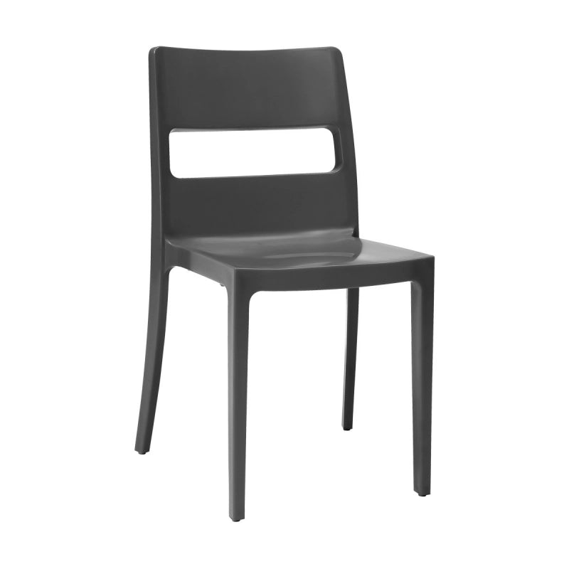 SET SEI SEDIE SAI TECNOPOLIMERO SCAB DESIGN MADE IN ITALY - Antracite 81
