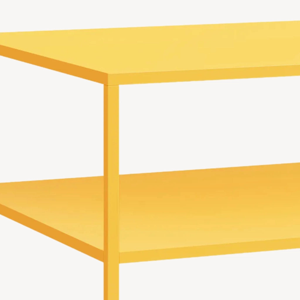 Tavolino da Salotto 'Solund' Metallo - Giallo [en.casa]