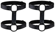 Verstelabile Cinture in Pelle PU - Banda Elastica - Accessorio di Moda - 2 Pezzi Nero