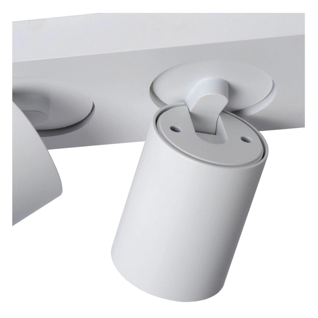 Plafoniera Lucide Nigel bianca 3xGU10 2200K 5W alluminio