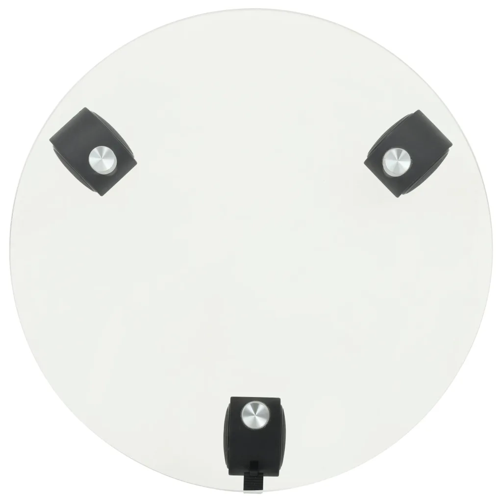 Carrelli Porta Piante 4 pz 28 cm Vetro Temperato Rotondi 3144028