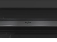 Camino a Bioetanolo da Parete/Incasso 150x49 cm Frame 1500 Nero con Vetro