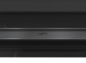 Camino a Bioetanolo da Parete/Incasso 150x49 cm Frame 1500 Nero con Vetro