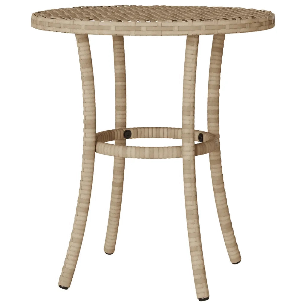 Set da Bistrò 3 pz con Cuscini Beige in Polyrattan
