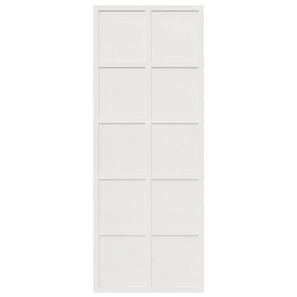 Porta del Granaio Bianca 80x208 cm in Legno Massello di Pino 850645