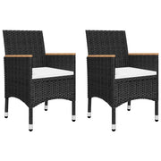 Set Mobili da Pranzo per Giardino 3 pz | Set Salotto da Giardino Nero