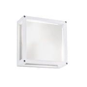 DISCOVERY Applique e Plafoniera da Esterno IP54 Colore Bianco, Struttura in Alluminio Pressofuso e Diffusore in Vetro Satinato - Rossini Group