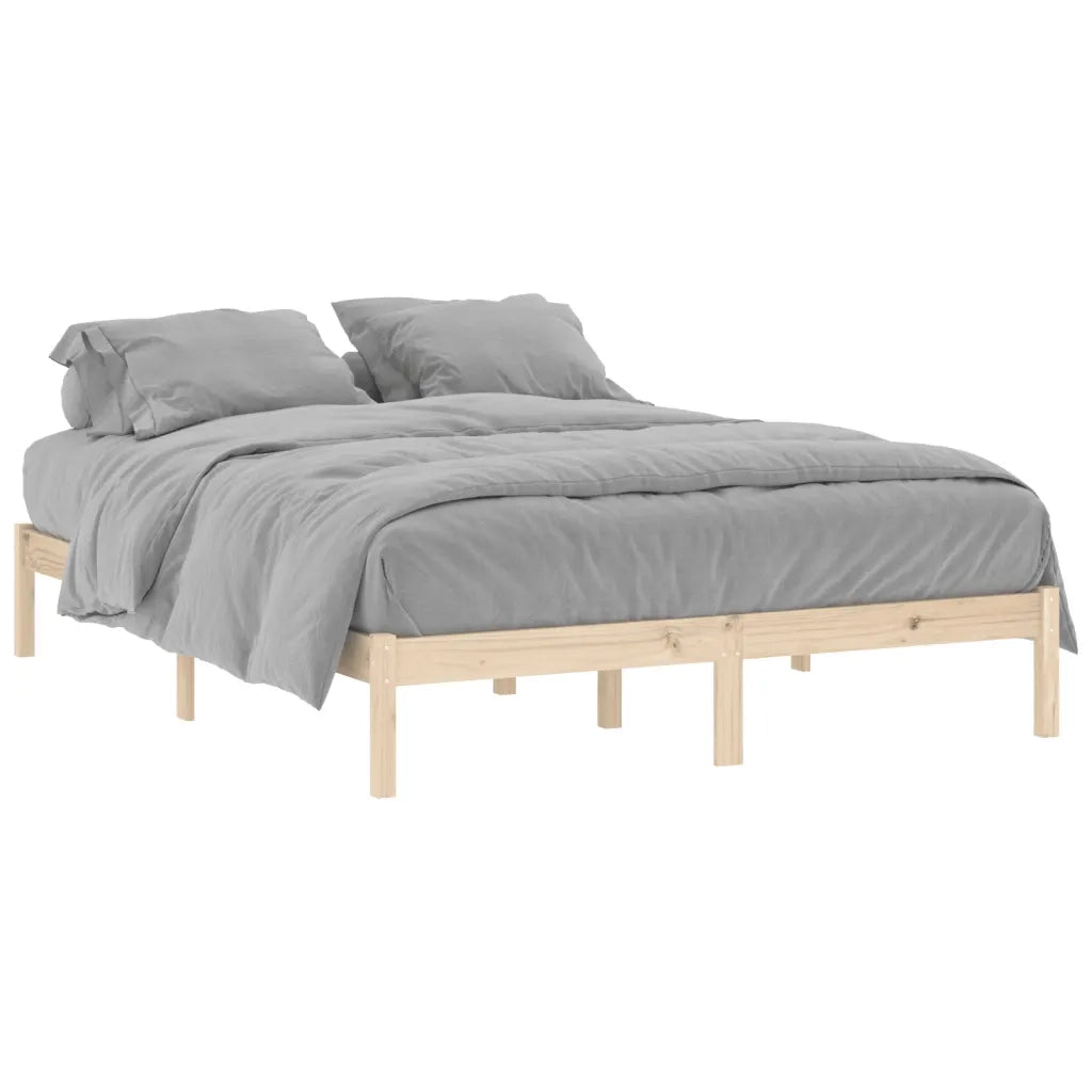 Giroletto senza Materasso-Struttura Letto 152x203 cm in Legno di Pino Queen