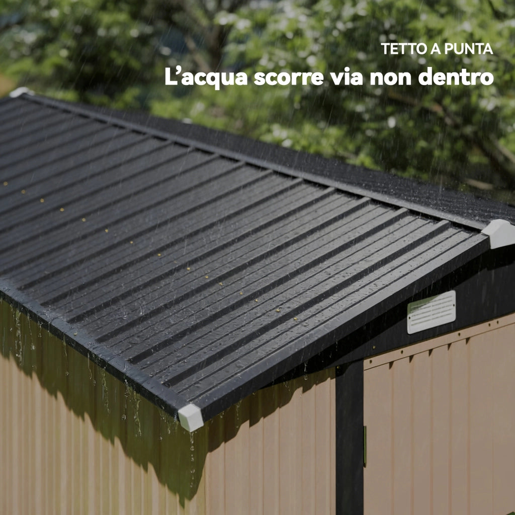 Capanno da Giardino ¨C zephmum ¨C 364x238 cm, Marrone, Metallo