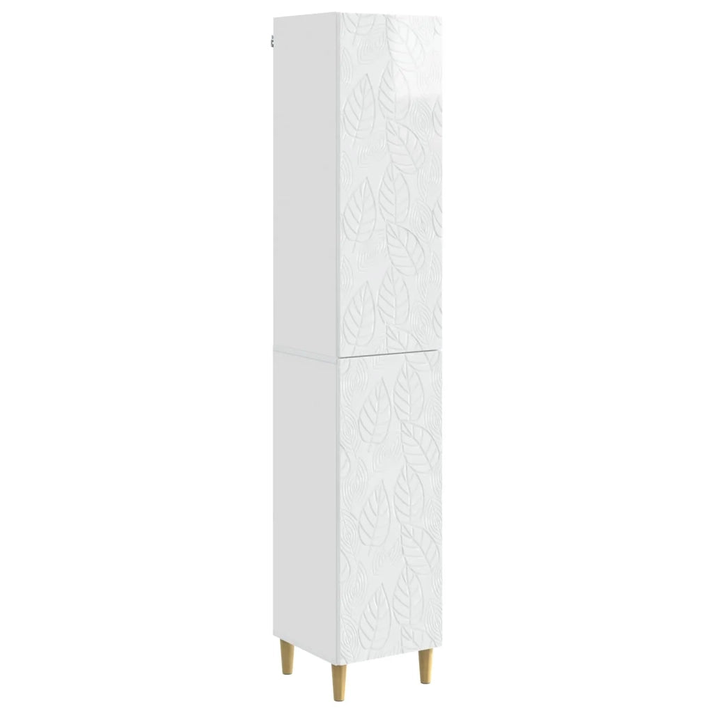Set di armadi 2 pcs Bianco Lucido Legno ingegnerizzato