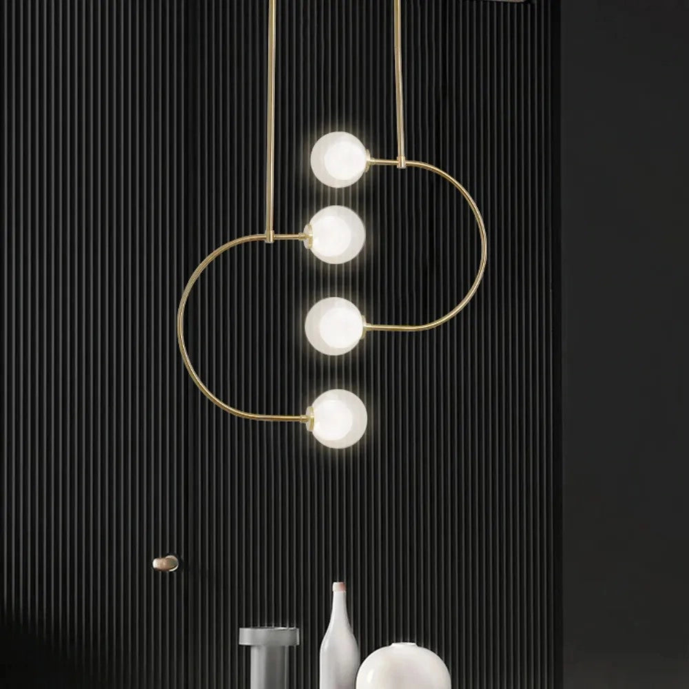 Lampada A Sospensione Sfere Di Vetro APP639-4CP Oro