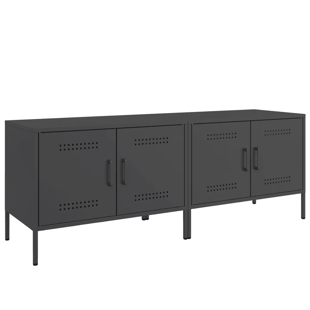 vidaXL Mobili TV 2pz Neri 68x39x50,5 cm in Acciaio