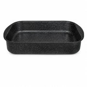 Lasagnera da Forno 25x20 cm - Linea Pietra Lavica - Alluminio Pressato Antiaderente Magma Coating Effetto Pietra - Idonea fino a 250°C - GMD Italy