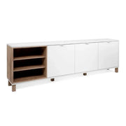 Madia 3 ante bianco rovere 200x35xh.64,5 cm EFFEZ