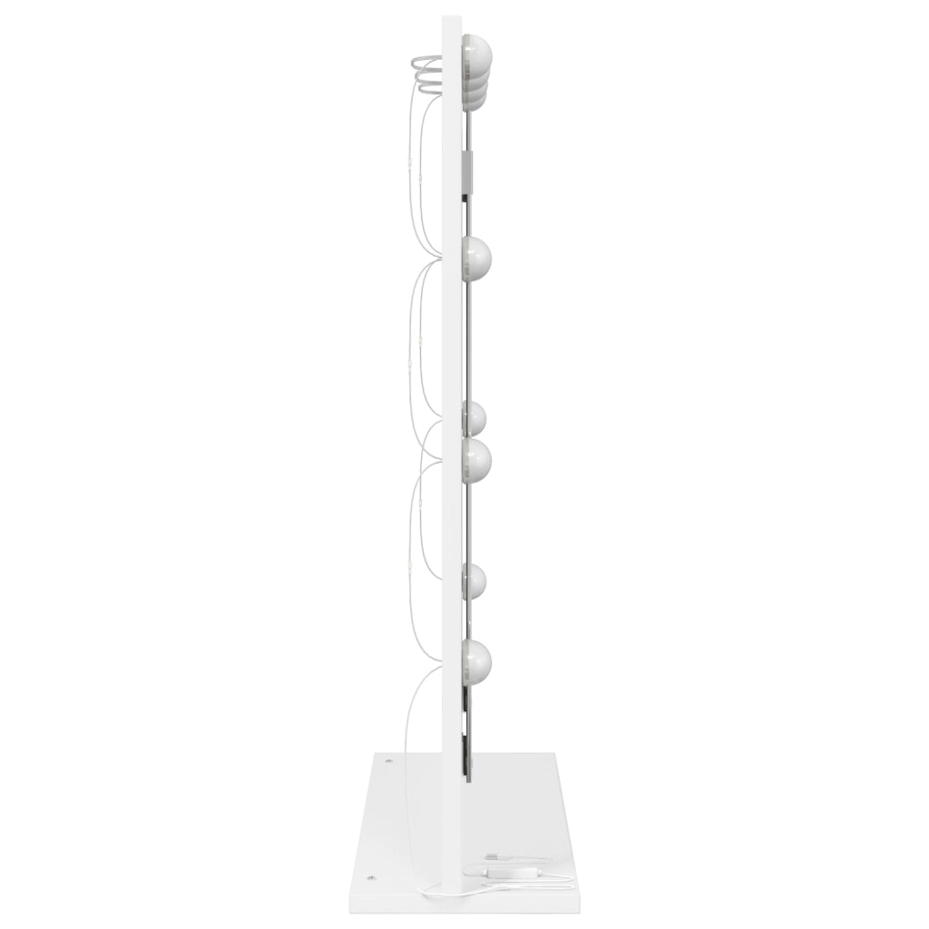 Specchio da Toeletta con Luci LED Bianco 70x50x18 cm
