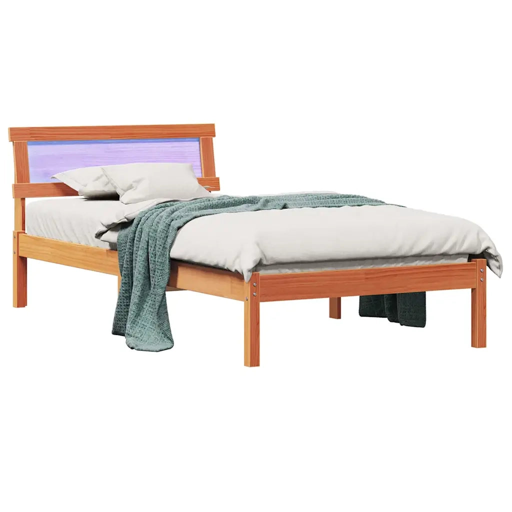Struttura del letto Marrone cerato 75 x 190 cm Pino massello 872847