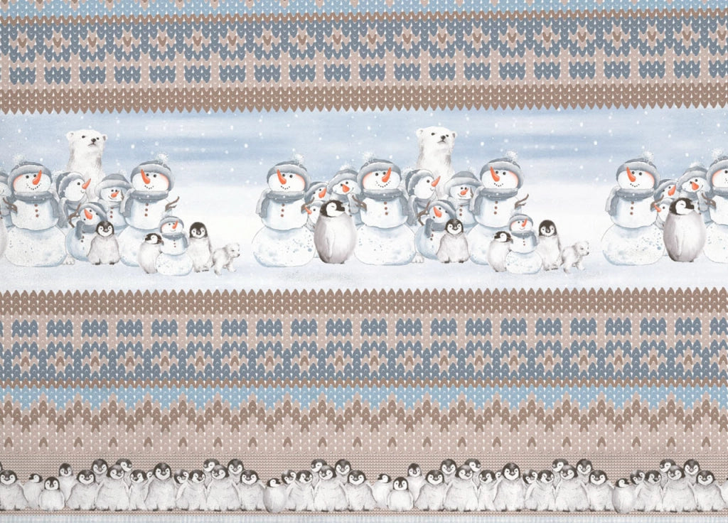 Copripiumino Sacco Piumone Pensieri Delicati Cotone Dis.Inverno Polare - Singolo - Beige
