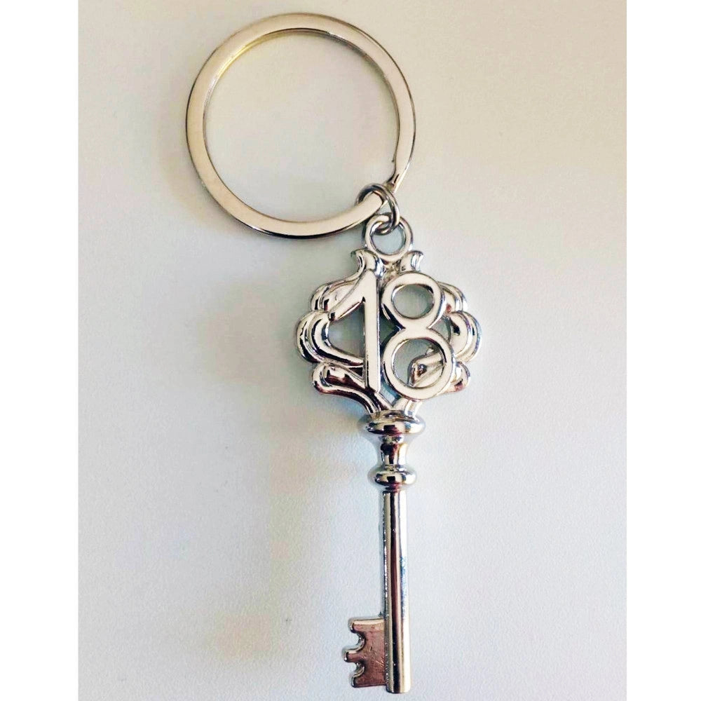 Trade Shop - 12 Portachiavi Porta Chiave Bomboniere A Forma Di Chiave Per 18 Anni Compleanno -