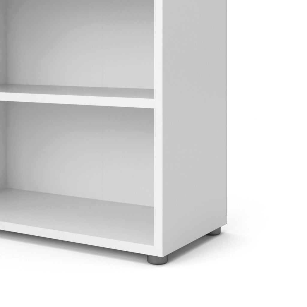Libreria Aziza, Scaffale da ufficio, Mobile portalibri, Biblioteca, 89x40 h113 cm, Bianco