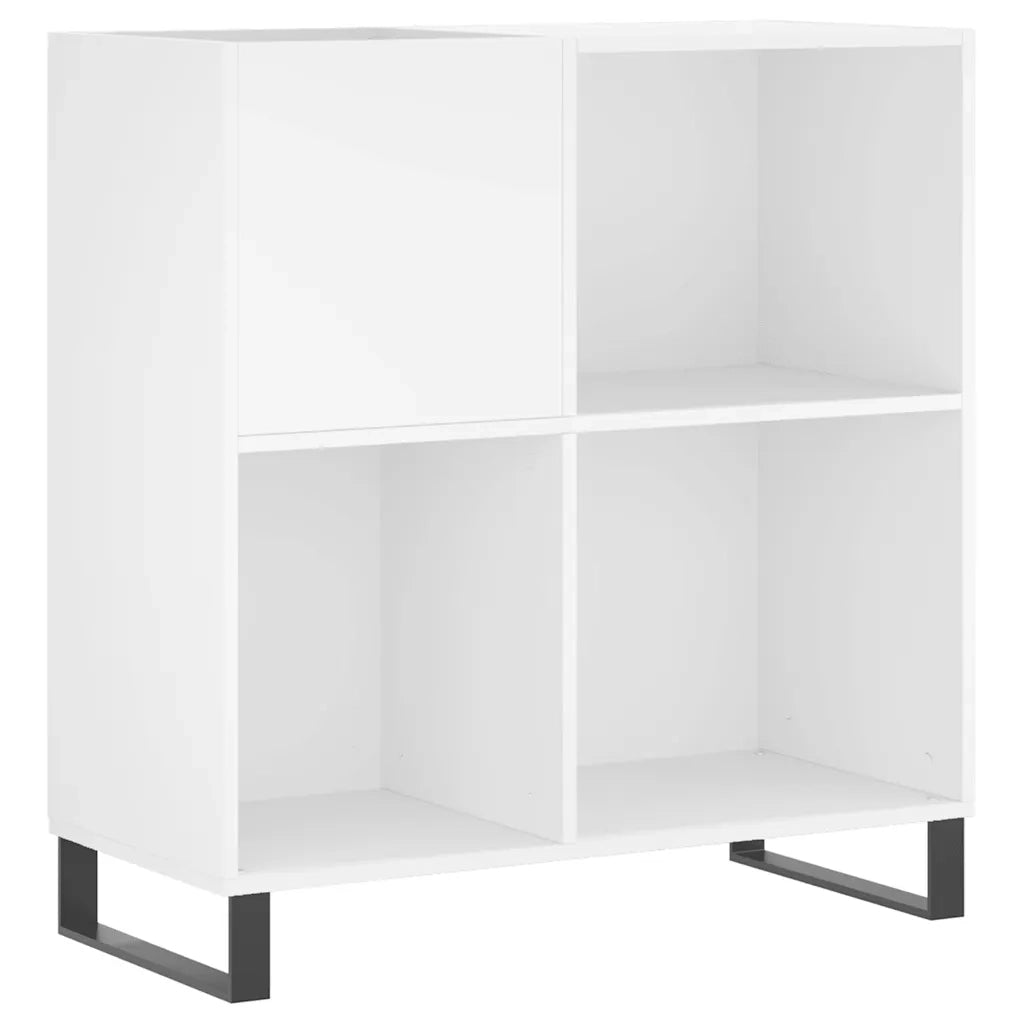 Mobile Porta Dischi Bianco 84,5x38x89 cm in Legno Multistrato 831780