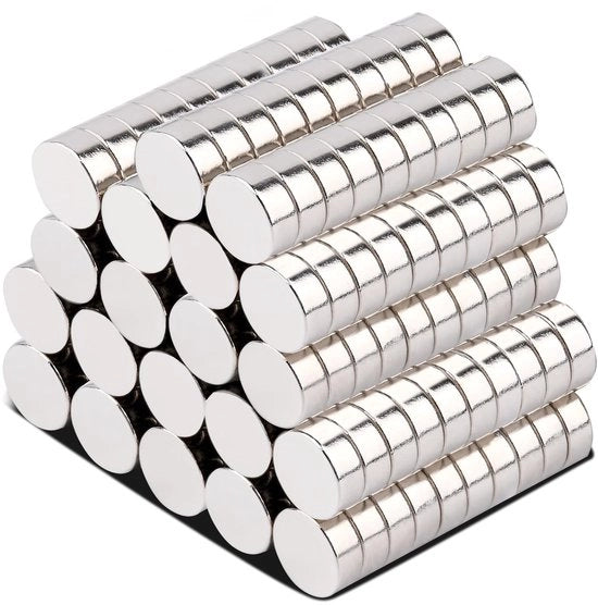 Magnetici forti - 200 pezzi - Neodymium - Magnetici per frigorifero - Magnetici piatti rotondi - Per hobby/Foto - Magnetici per frigorifero