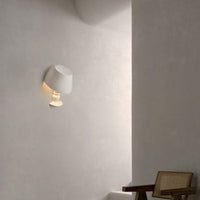 Applique lampada da parete in gesso a forma lume verniciabile attacco E14