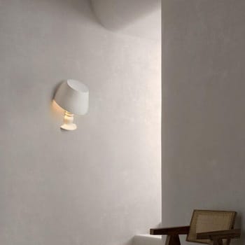 Applique lampada da parete in gesso a forma lume verniciabile attacco E14