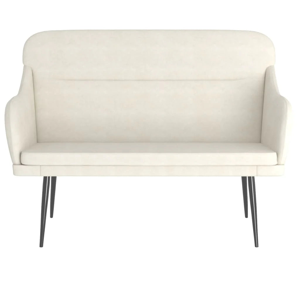 Panca/panca in velluto crema 110 x 76 x 80 cm 02_0010513