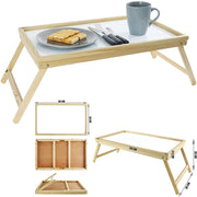 Trade Shop - Tavolino Legno Colazione Letto Pieghevole Tavolo Lettura Multiuso Notebook -