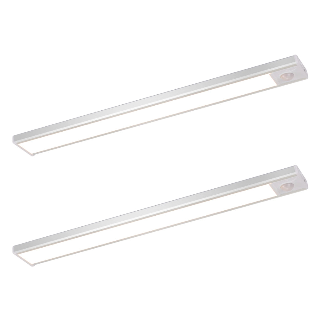 ZMH Set di 2 faretti LED da incasso argento con sensore di movimento 40cm