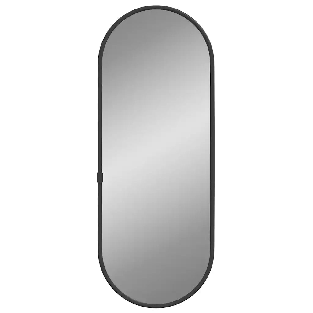 Specchio da Parete Nero 40x15 cm Ovale 348202