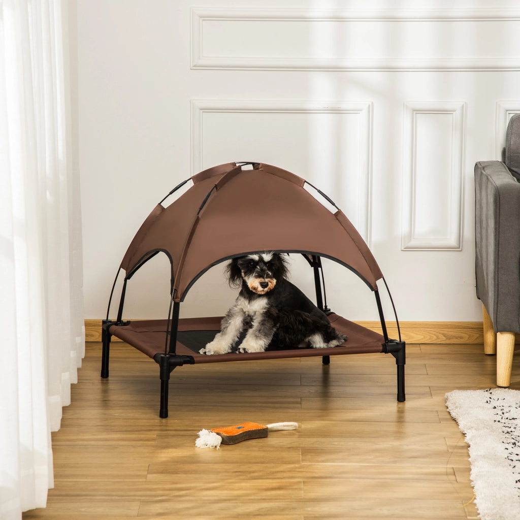 Letto per Cane con Baldacchino ¨C zephmum ¨C Grigio 76x61x73 cm