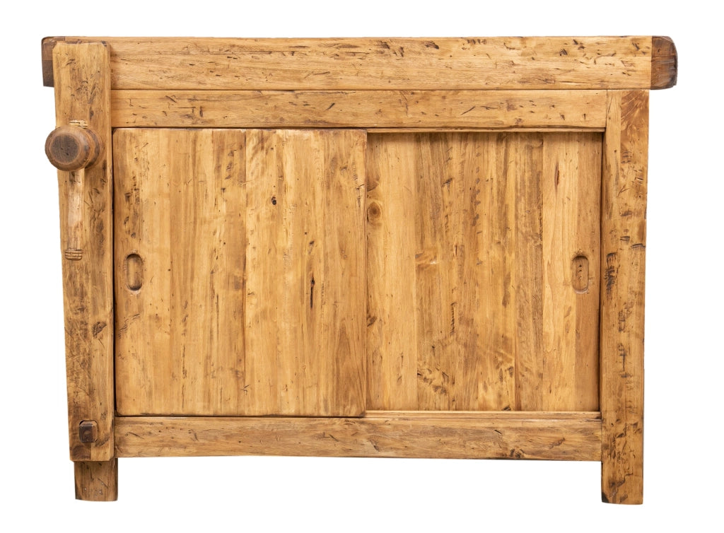Biscottini Banco da lavoro Country legno massello di tiglio finitura naturale Made in Italy