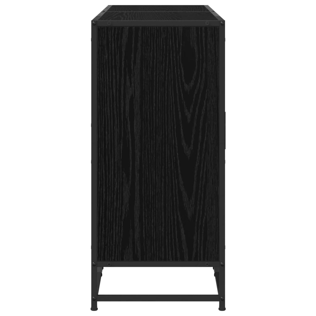 Credenza Rovere Nero 134 x 35 x 76 cm Legno ingegnerizzato 3446628