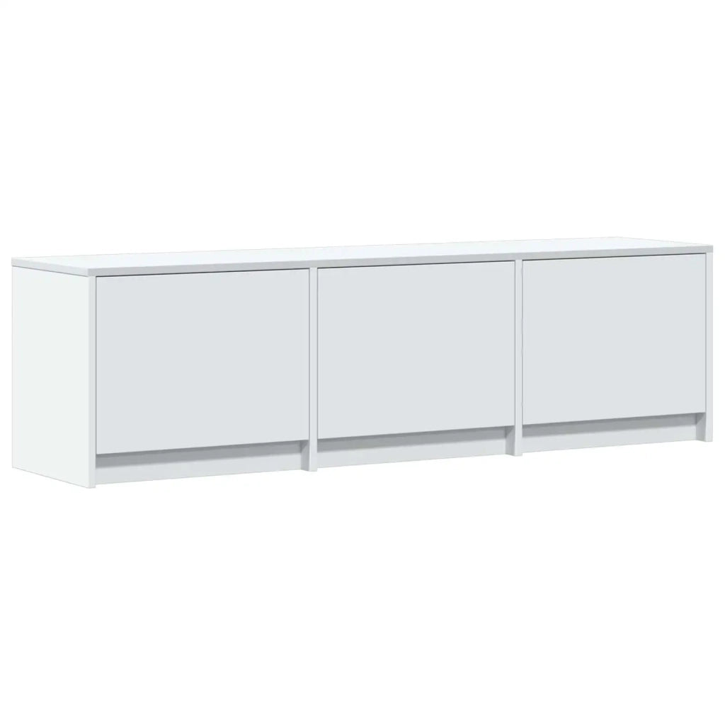 Mobile TV con LED Bianco 140 x 34 x 40 cm Legno ingegnerizzato