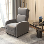 Poltrona Relax 160° in tessuto effetto lino, con poggiapiedi, portata fino a 120 kg, design moderno per soggiorno, ufficio e studio