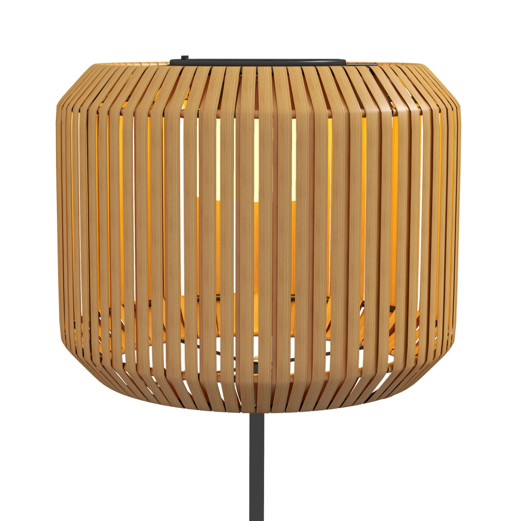 Lampada solare da giardino ?34x130 cm con LED 2500 K in acciaio giallo