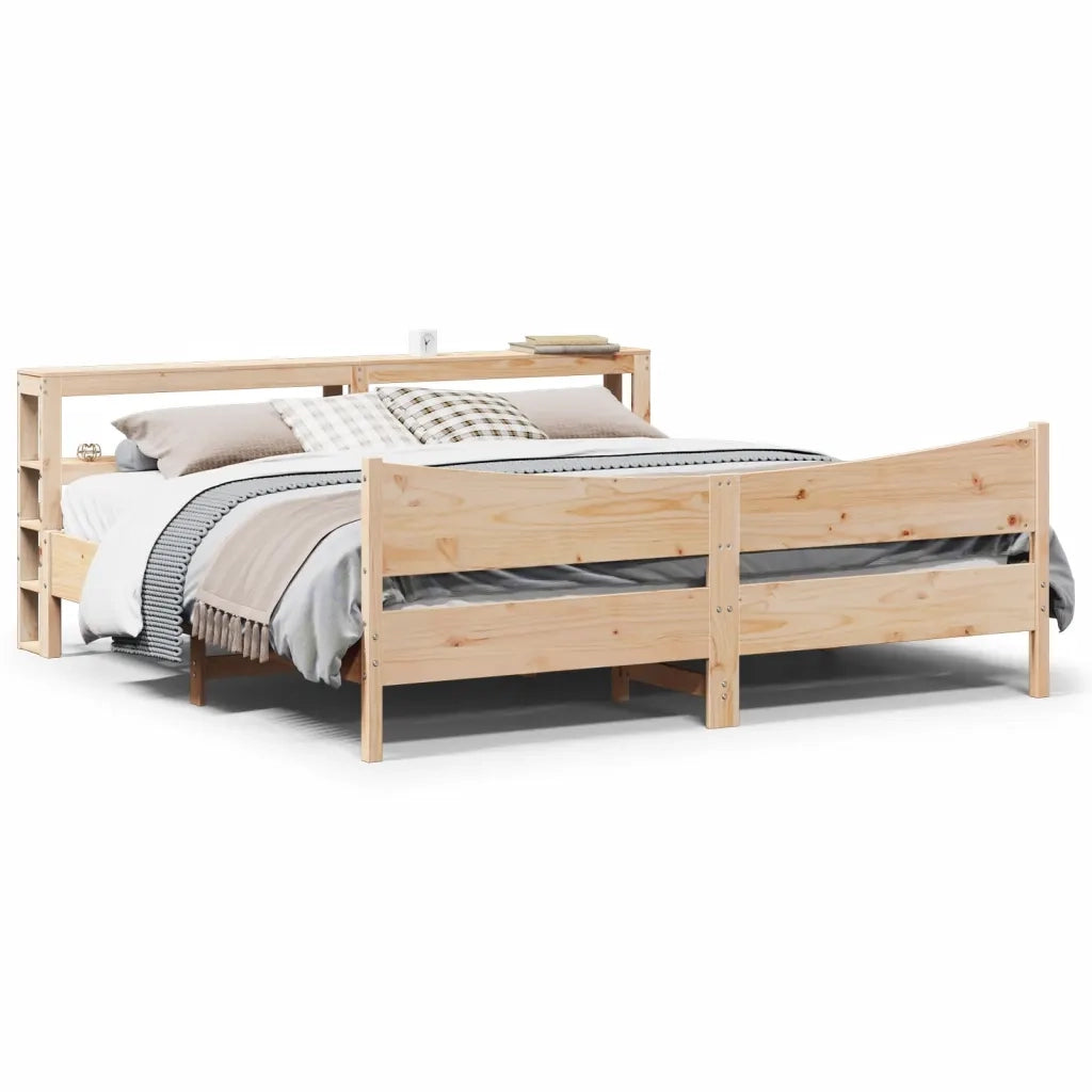 vidaXL Giroletto con Testiera 200x200 cm in Legno Massello di Pino