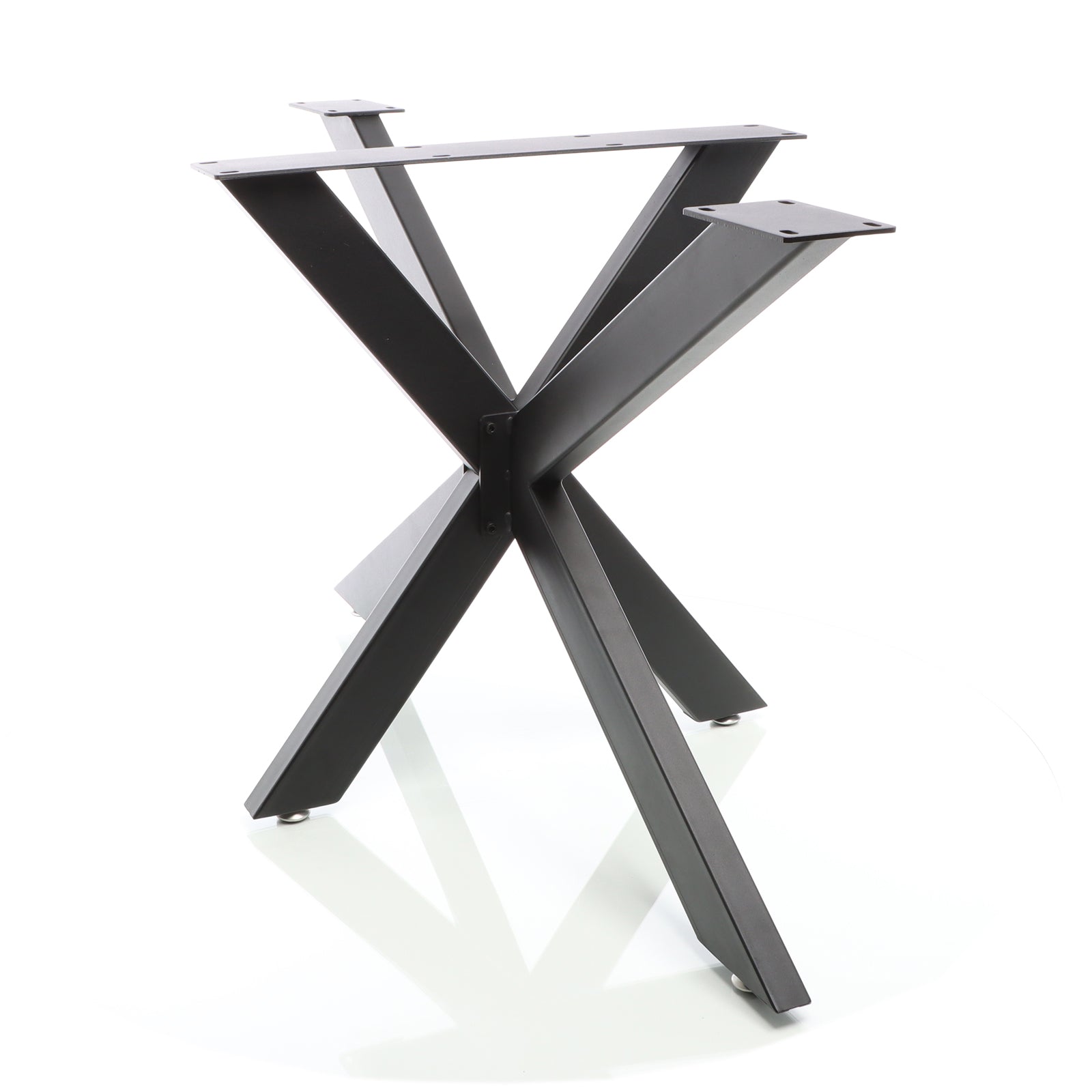 Telaio tavolo a gambe incrociate in acciaio 43x58x98 cm nero struttura tavolo a ragno