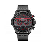 Trade Shop - Curren Uomo Sport Impermeabile Cinturino In Pelle Orologio Da Polso 8259 Nero -