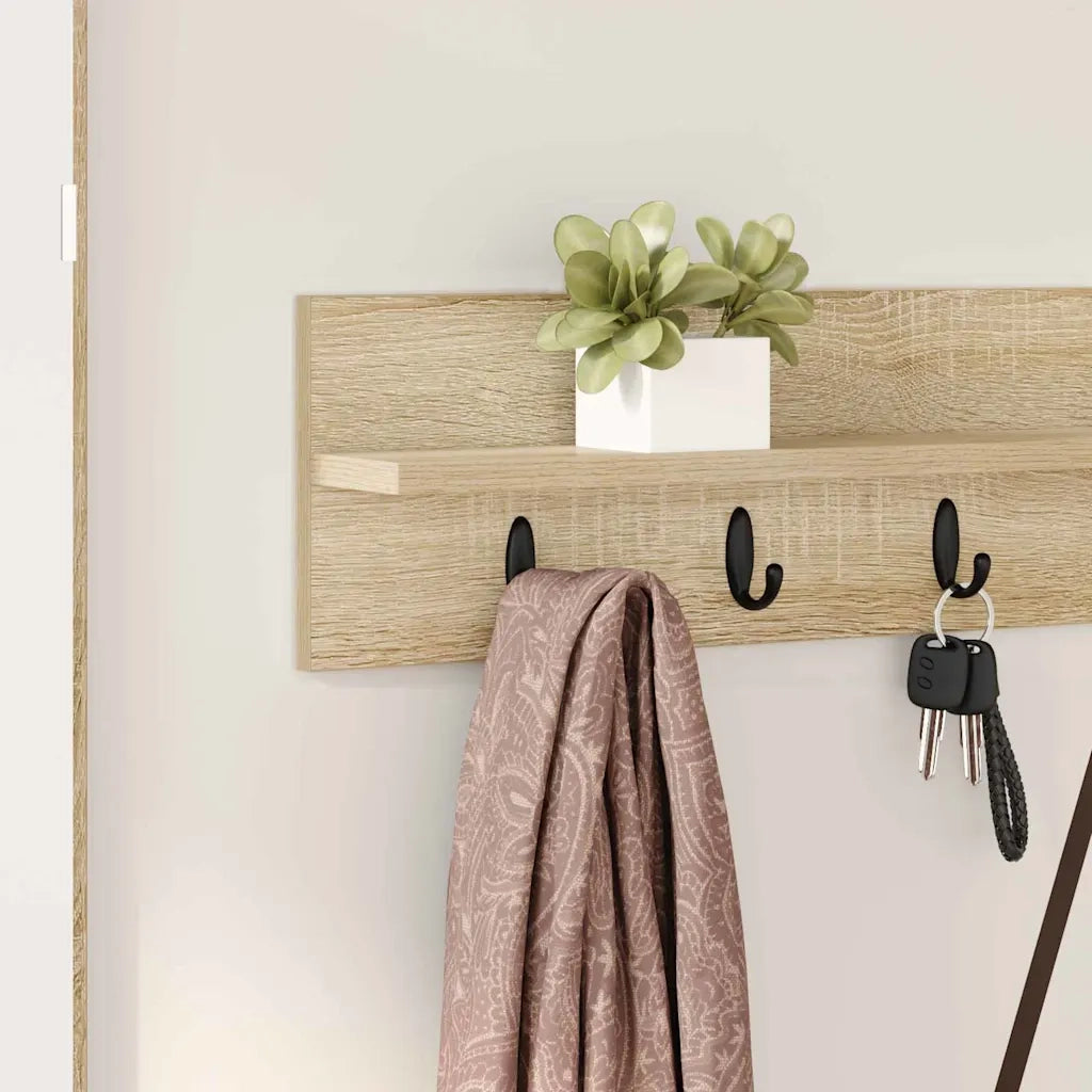 Appendiabiti a muro Rovere Sonoma 100 x 10,5 x 18 cm 874405
