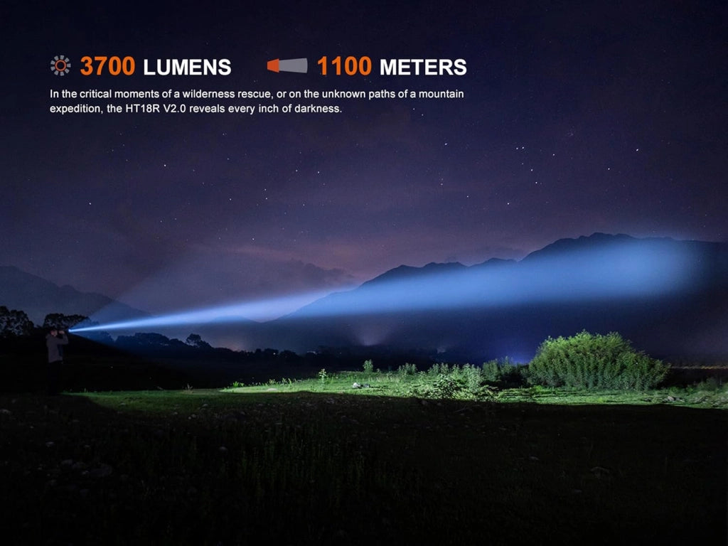 Torcia LED ricaricabile FENIX HT18R V2.0 3700 lumen 1100 metri